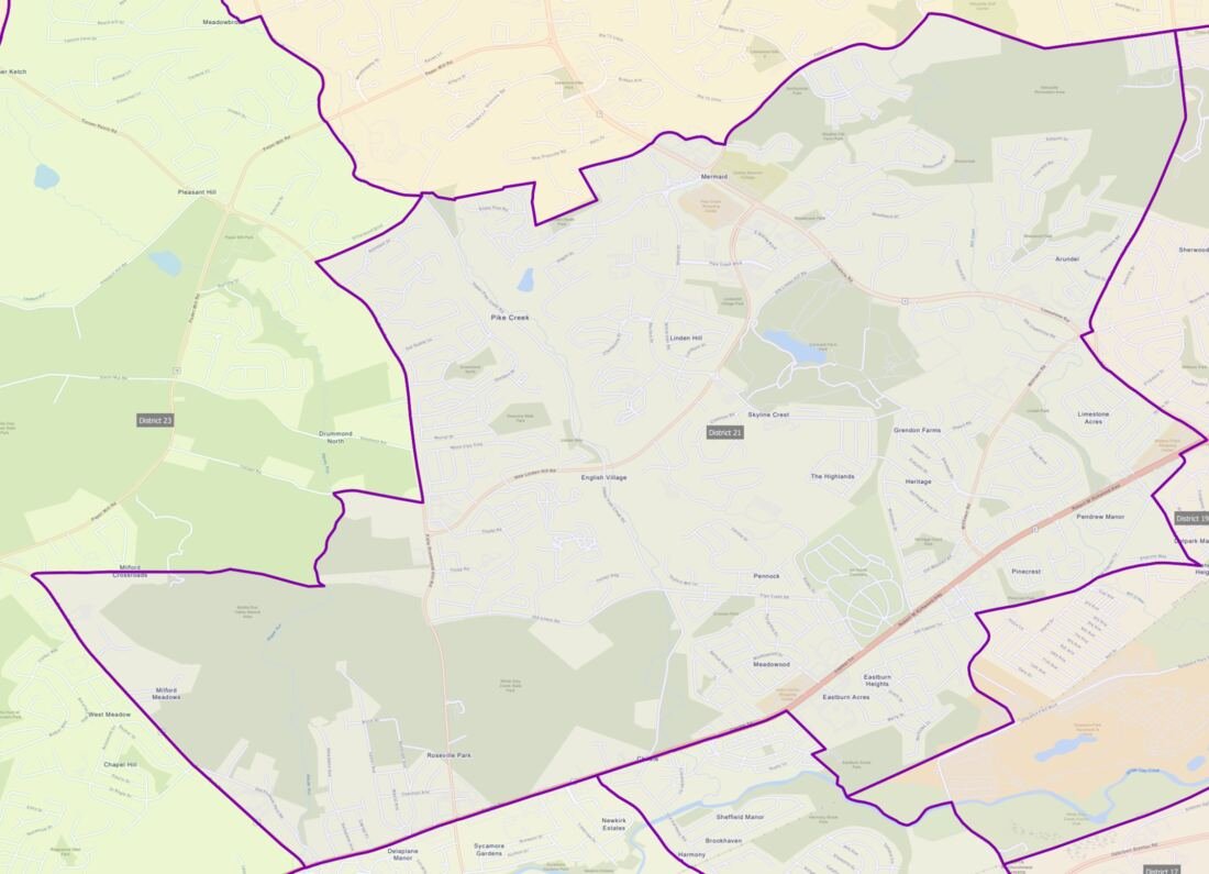 Map of District 21