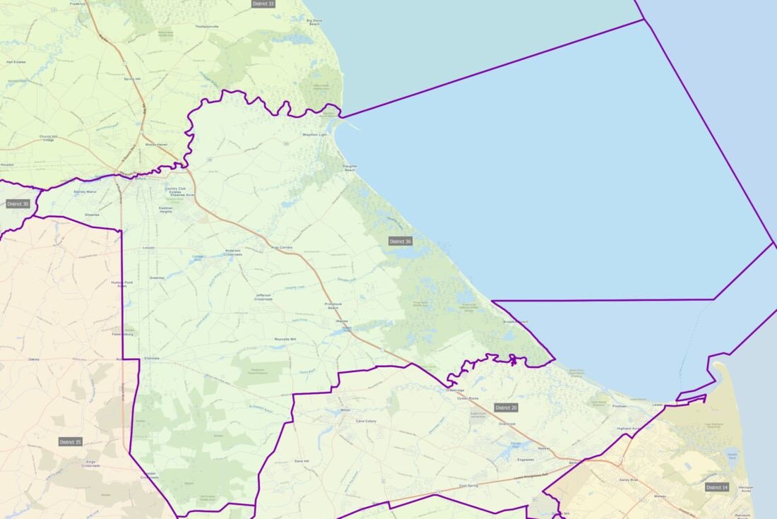 Map of District 36
