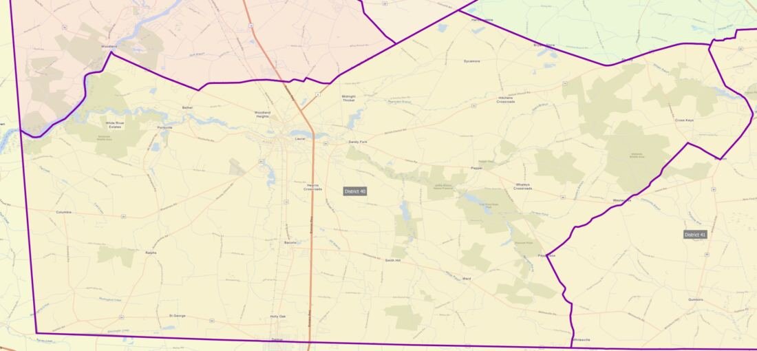 Map of District 40